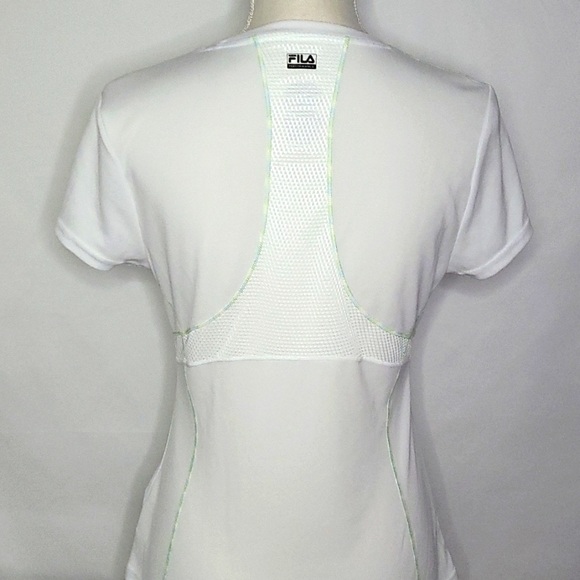 FILA SPORT ▪︎ WOMEN'S WHITE ATHLETIC TOP ▪︎ SIZE M - Picture 7 of 9